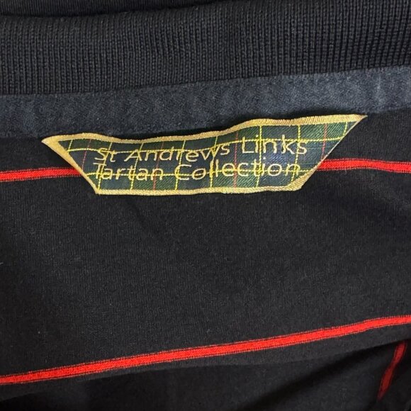 St. Andrews Links Tartan Collection Mens Golf Polo Blue Red XL Made in Italy - Picture 7 of 9